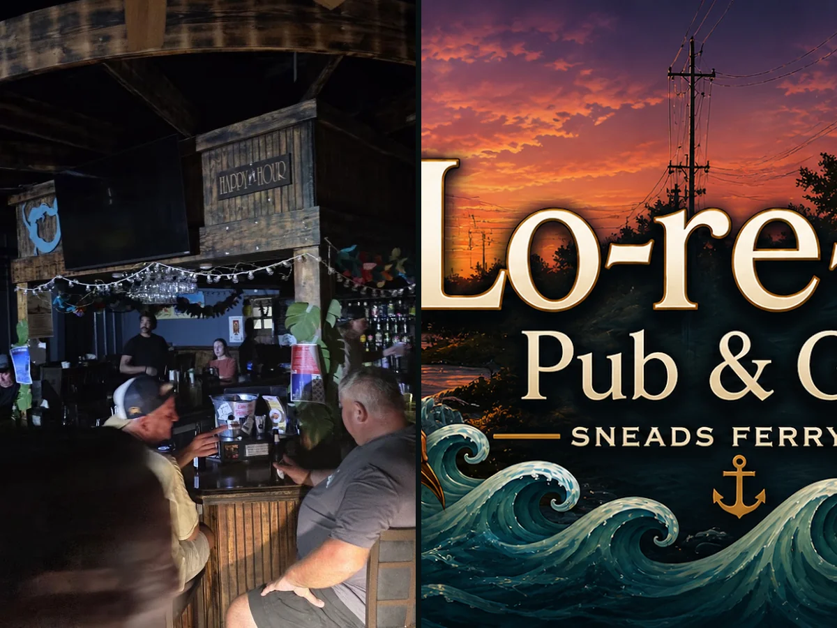 Colorful pub tables with dartboards and wall decor.